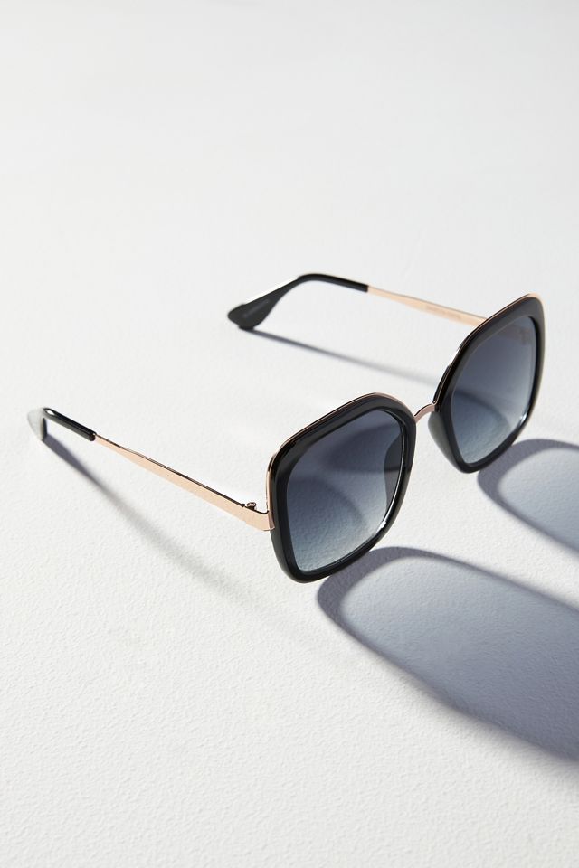 Oversized Square Metal Sunglasses #1