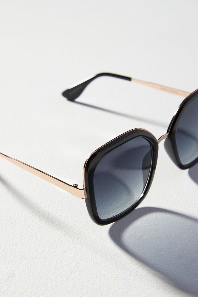 Oversized Square Metal Sunglasses #2