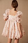 Selkie Puff Short-Sleeve Bubble Floral Mini Dress #1
