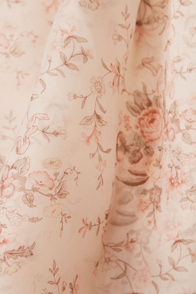 Selkie Puff Short-Sleeve Bubble Floral Mini Dress #3