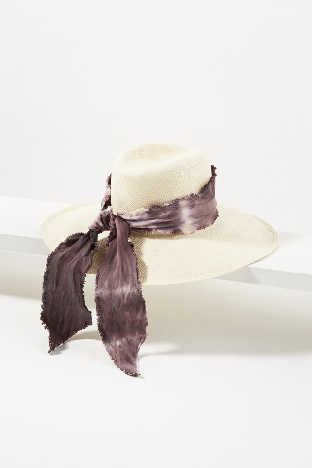 Anthropologie Rancher Artesano Tie Dye Trim Straw Hat Size L Tie-Dye Trimmed Straw Rancher | Anthropologie main image 2