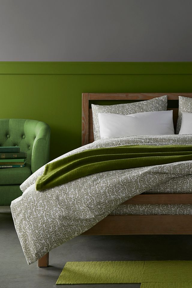 Peacock Alley Fern Percale Duvet Cover