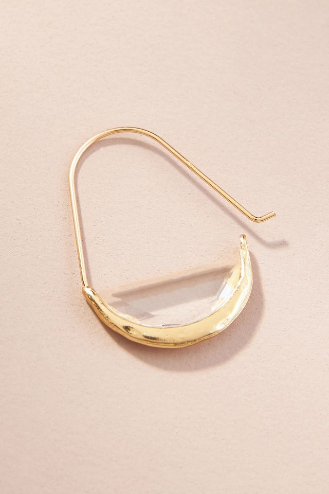 Cosmic Half Moon Hoop Earrings