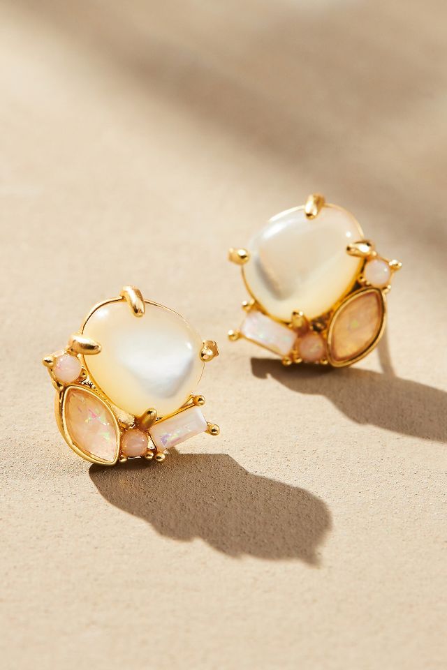 Semi-Precious Post Earrings | Anthropologie