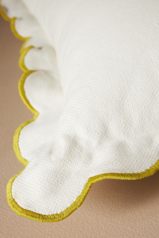 Embroidered Scallop Cushion #2