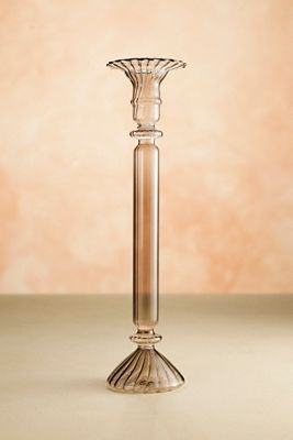 Shaped Glass Candlestick