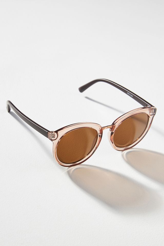 Anthropologie’s Gold Oversized Round Sunglasses with Mirrored Lenses Circular Oversized Mirror Sunglasses | Anthropologie main image 2