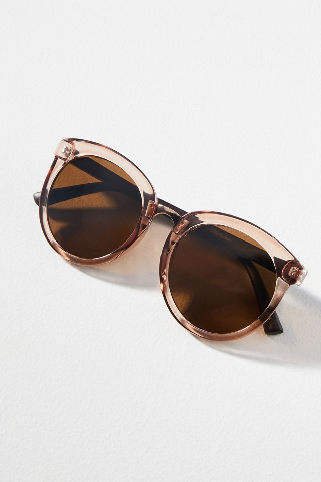 Circular Oversized Mirror Sunglasses | Anthropologie display picture 3