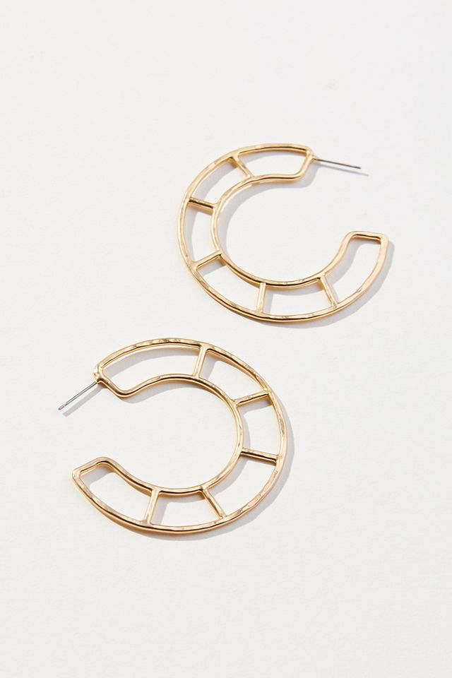 Metal Ladder Hoop Earrings Anthropologie