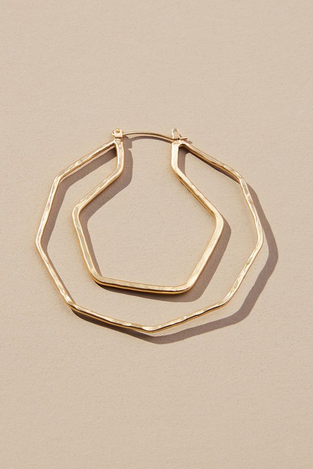 Geometric Metal Hoop Earrings #1