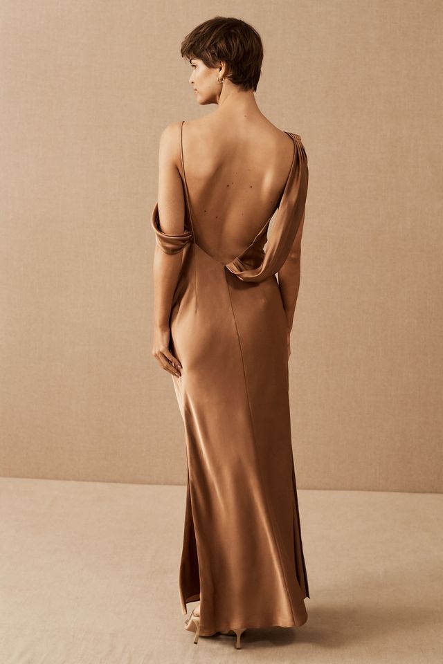 Draped Off The Shoulder Maxi Dress #3