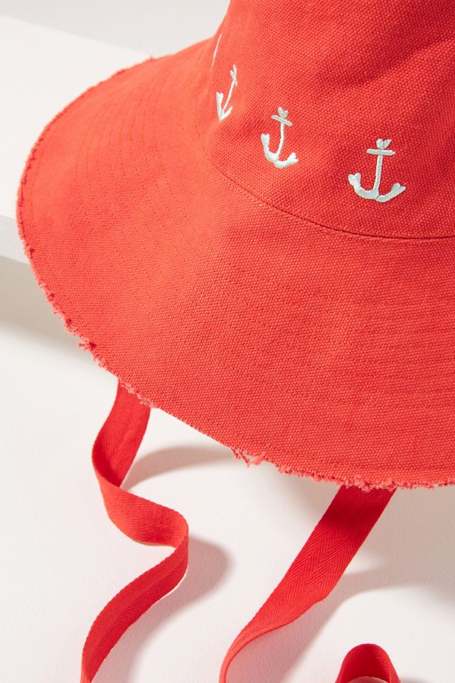 Kerri Rosenthal Anchor Bucket Hat Embroidery Anthropologie Cotton Bow Tie Kerri Rosenthal Anchor Bucket Hat | Anthropologie main image 2