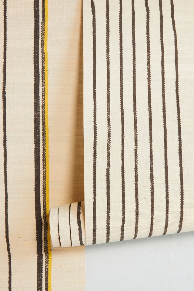 Stripe Grasscloth Wallpaper #1