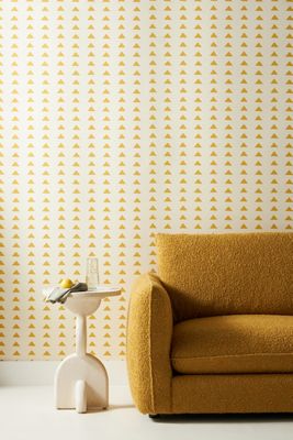 Triangles Grasscloth Geometric Wallpaper