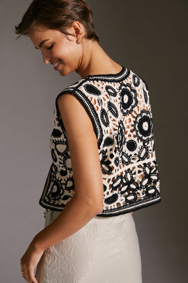 Floral Crochet Vest #3