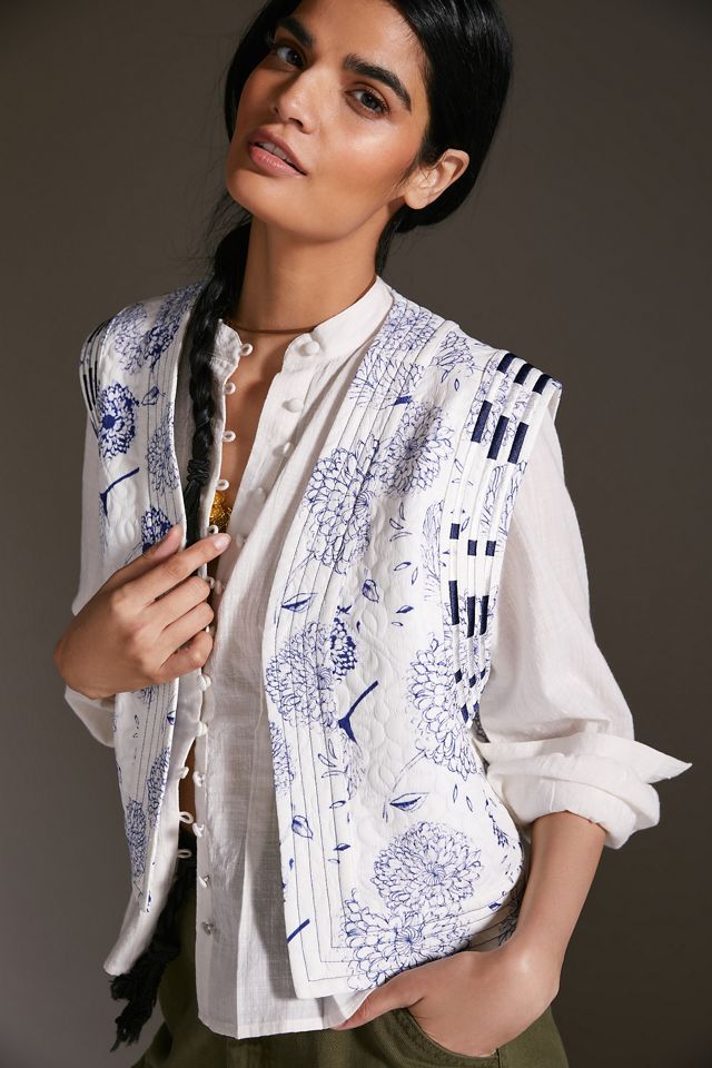 Quilted Floral Vest #1