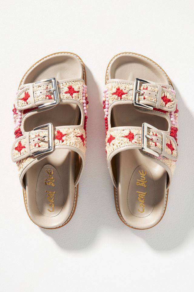 Coral Blue Comfort Sandals | Anthropologie