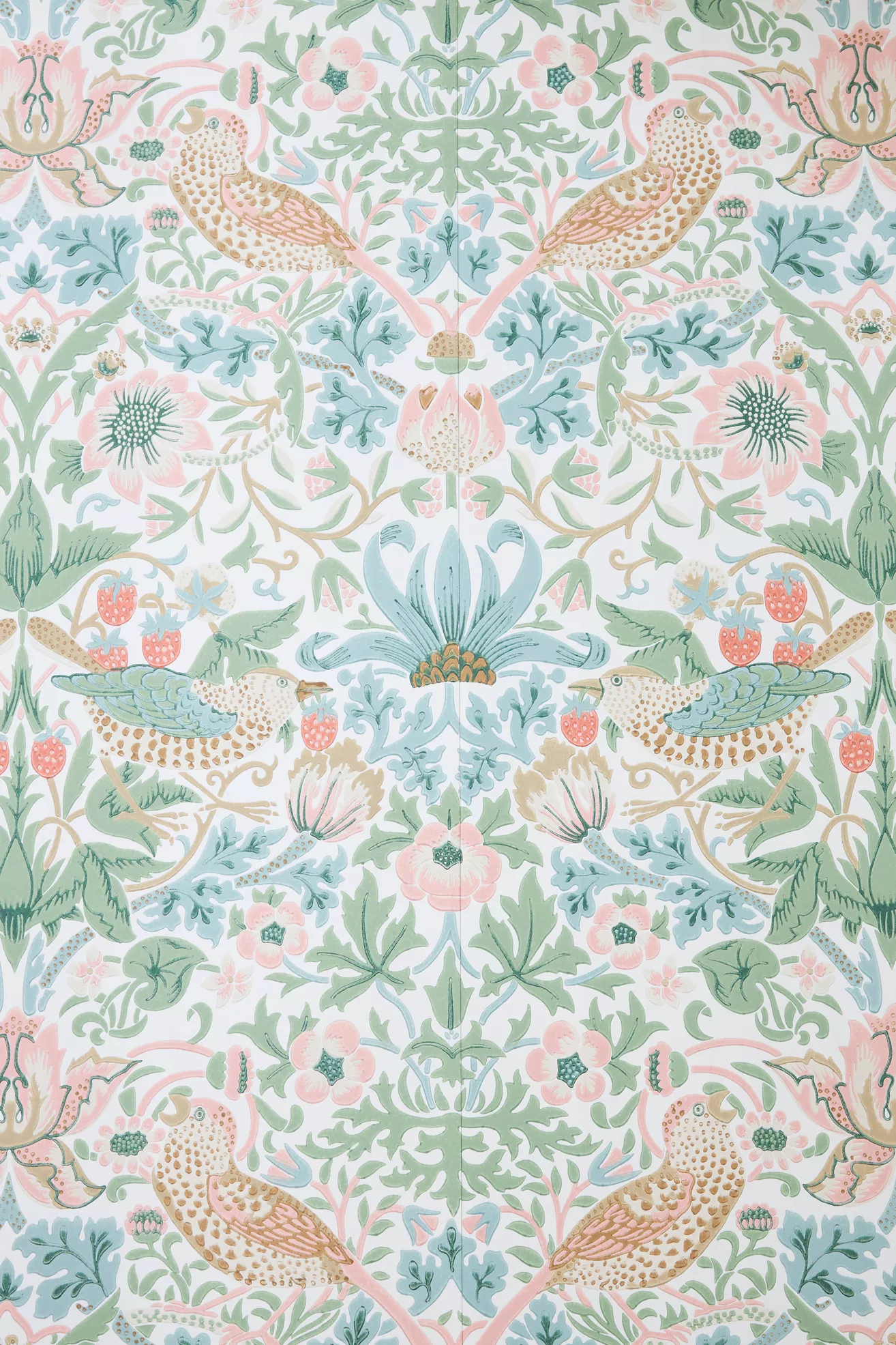 Morris & Co. Strawberry Thief Birds Wallpaper