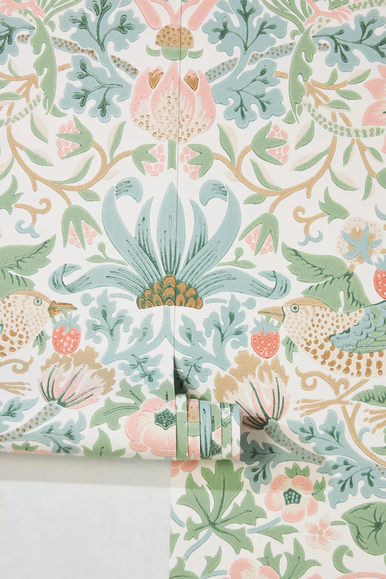 Morris & Co. Strawberry Thief Birds Wallpaper - thumbnail 3