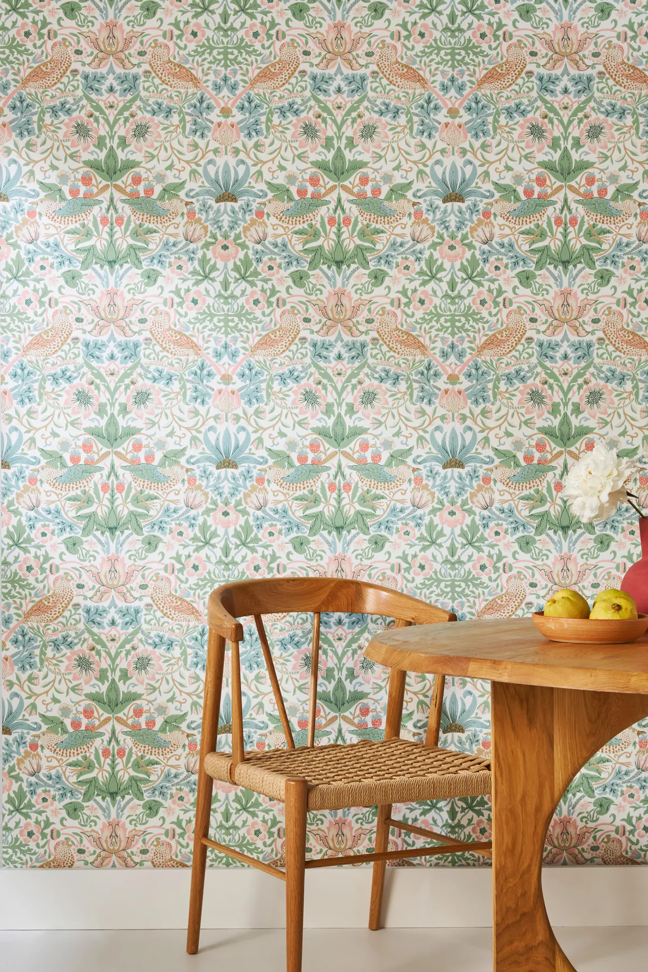 Morris & Co. Strawberry Thief Birds Wallpaper - thumbnail 2