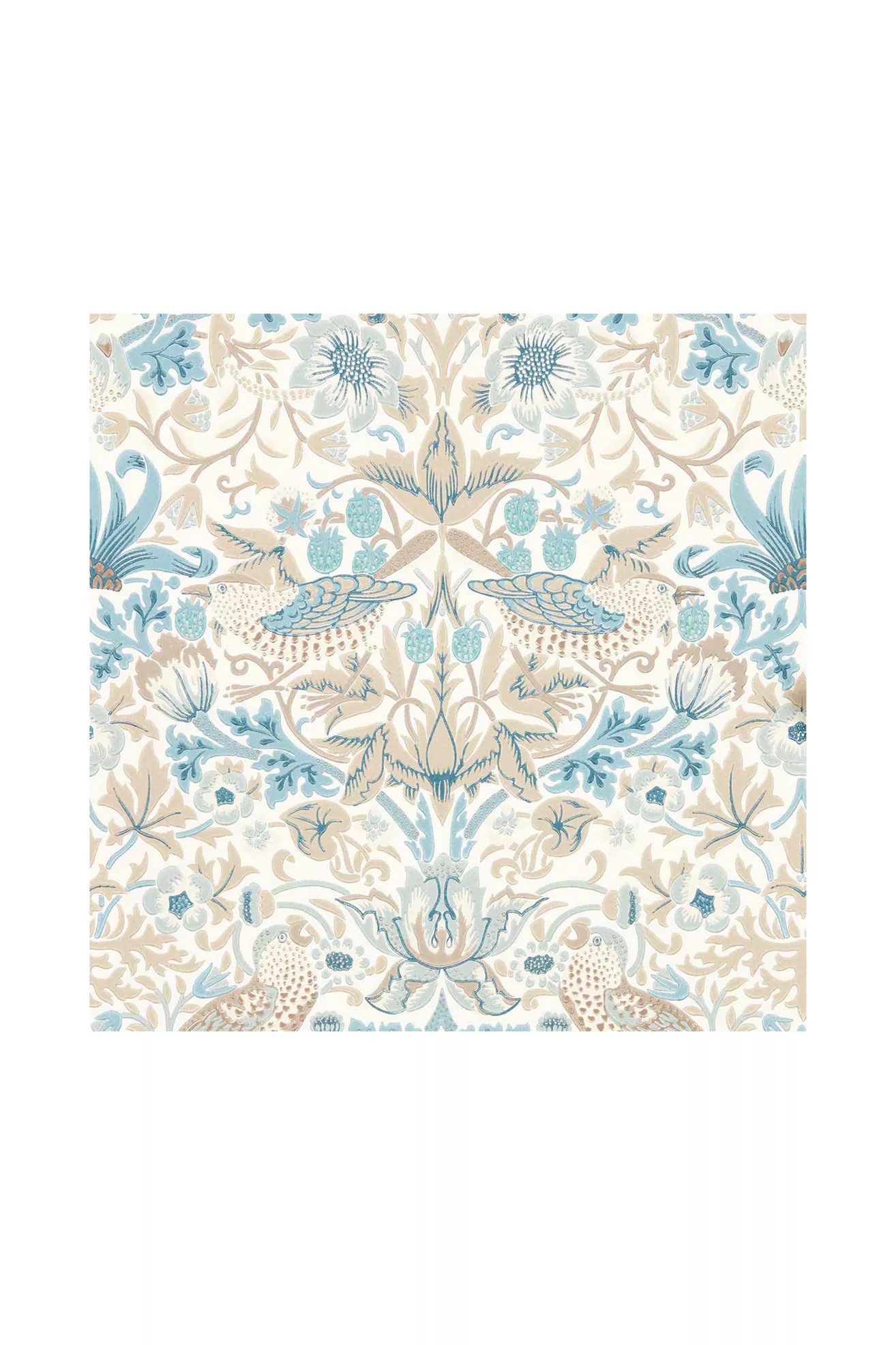 Morris & Co. Strawberry Thief Birds Wallpaper - thumbnail 4