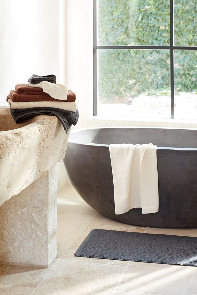 Undyed Organic Cotton Twill Bath Mat