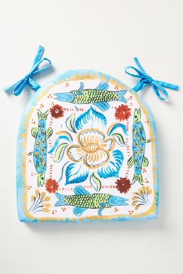 Fish Bloom Indoor/Outdoor Seat Cushion