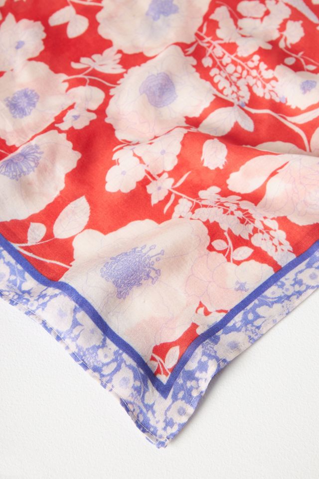 Large Floral-Print Scarf #2