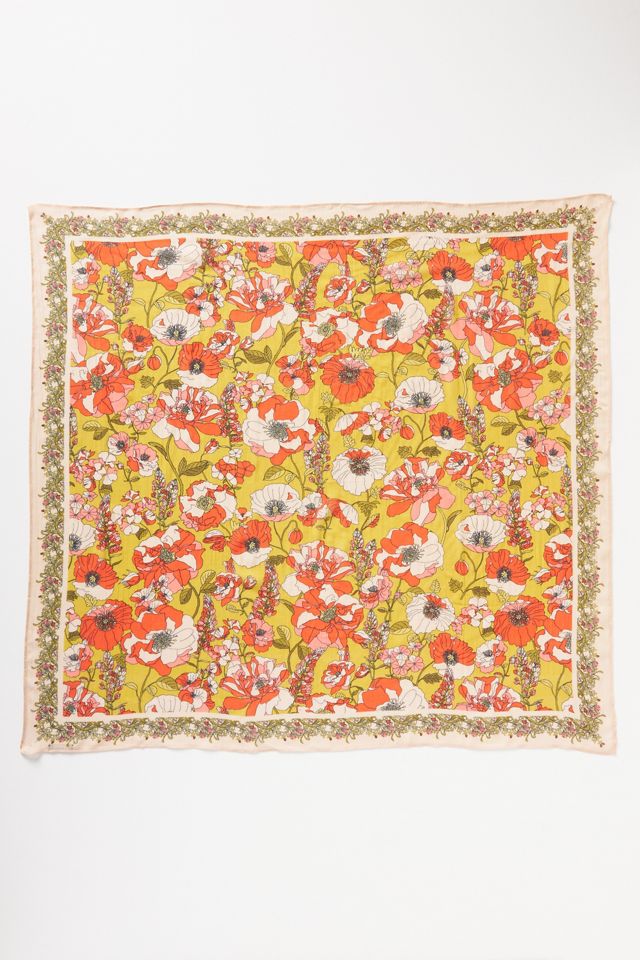Large Floral-Print Scarf #2
