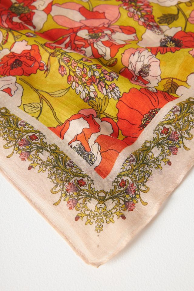 Large Floral-Print Scarf #3
