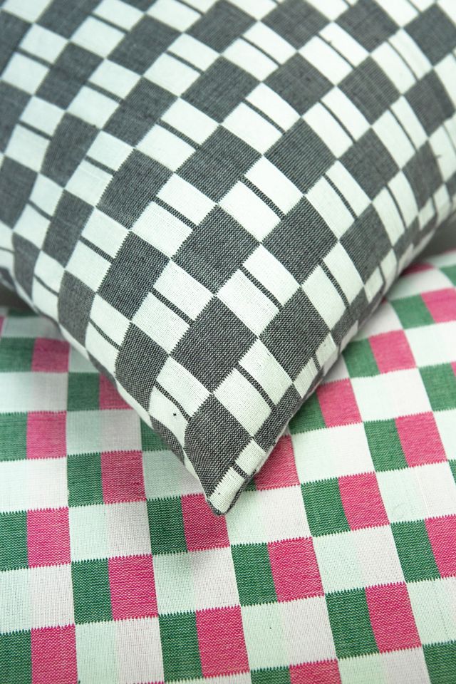 Archive New York Checkered Suzani Pillow #2