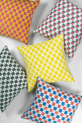 Archive New York Checkered Suzani Pillow