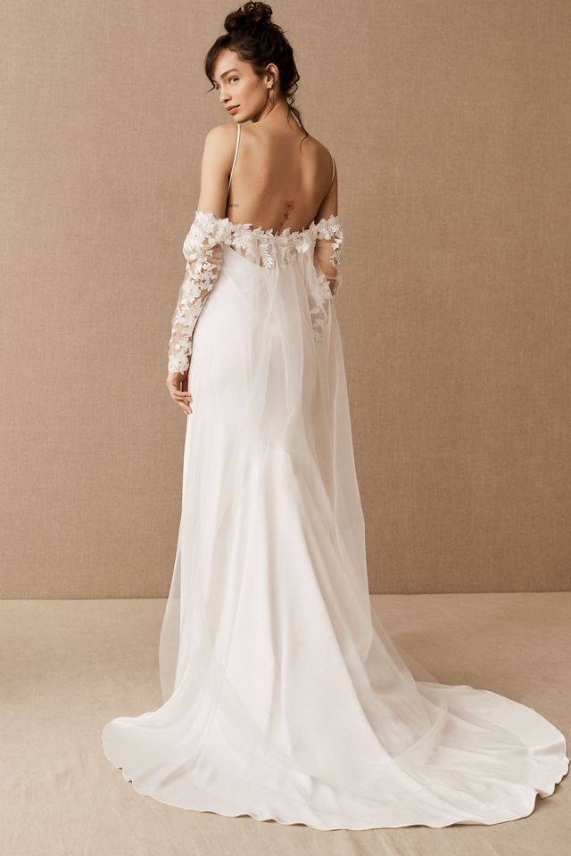 Society James Florence Off-The-Shoulder Lace-Sleeve Cape #2