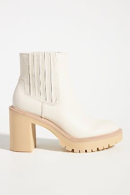ivory leather bootie