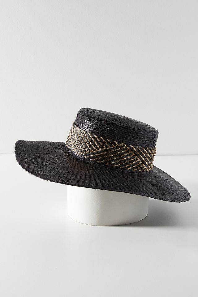 Wide-Brimmed Straw Boater #2