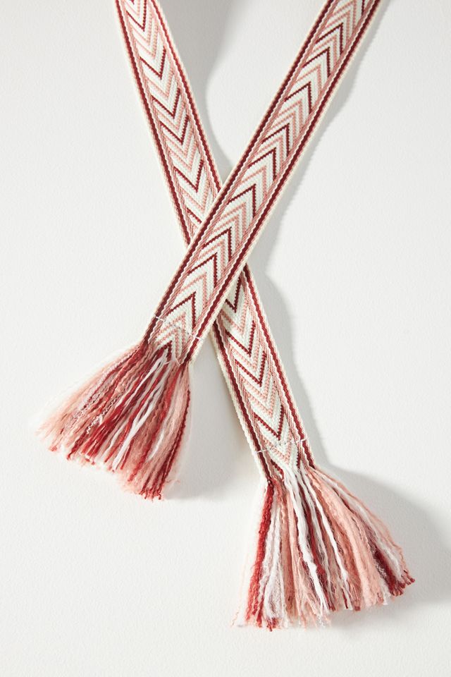 Woven Fringe Tie Belt | Anthropologie display picture 1
