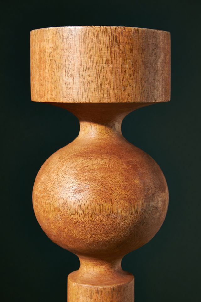 Hollis Wood Pillar Candle Holder #2