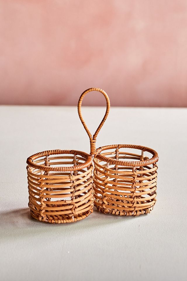Rattan 2-Drink Caddy #3