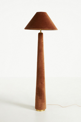 Anthropologie Lulu Velvet Floor Lamp