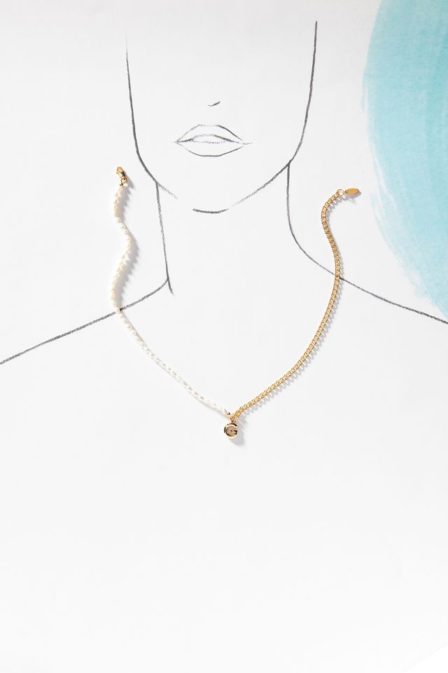Monogram Pearl Necklace #3
