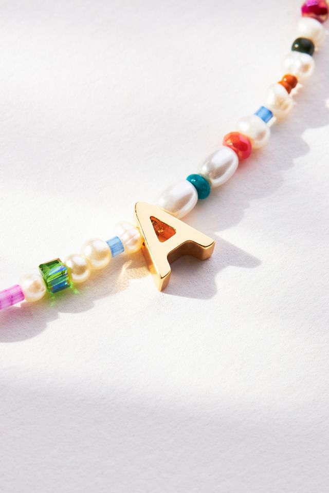 Monogram Beaded Necklace #1