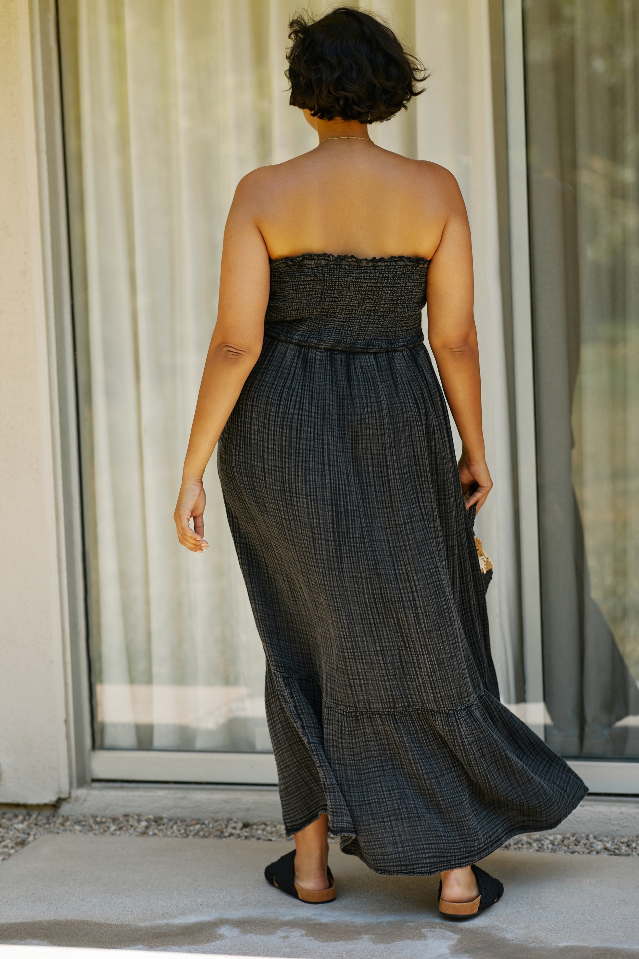 The Marisol Smocked Gauze Maxi Dress