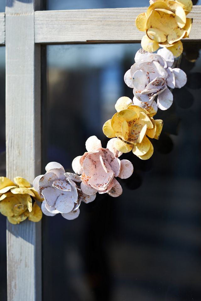 Pastel Roses Iron Wreath #2