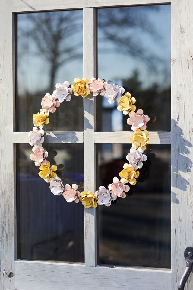 Pastel Roses Iron Wreath