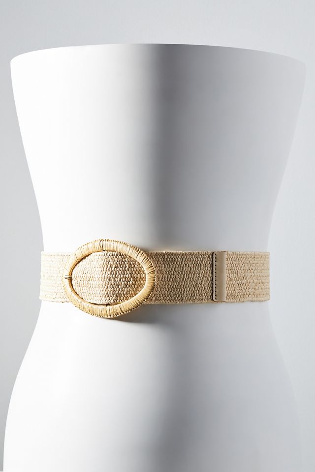 Raffia Oval-Buckle Belt #2