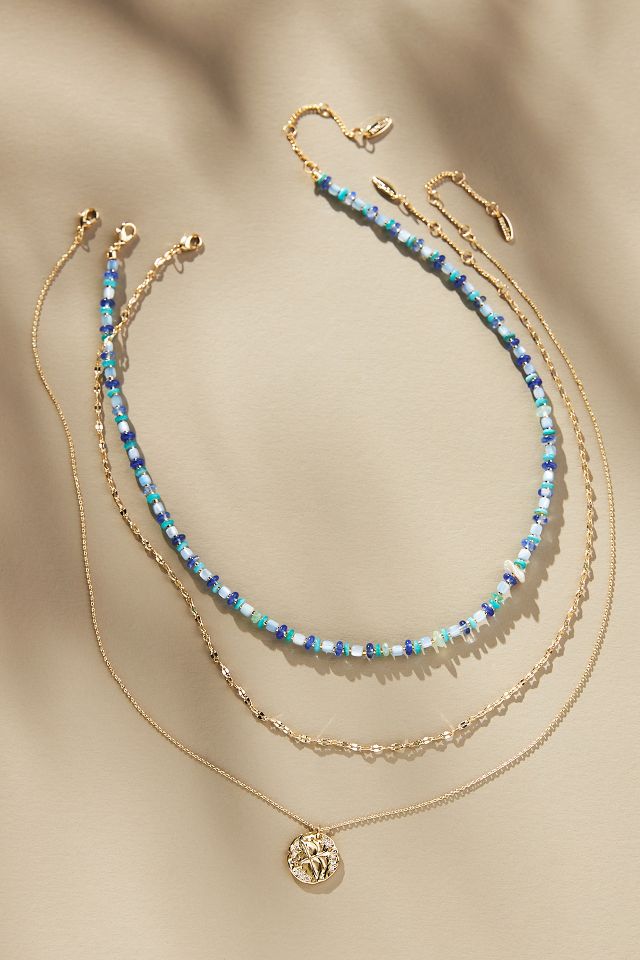 Shades of Sea Triple-Layer Necklace | Anthropologie