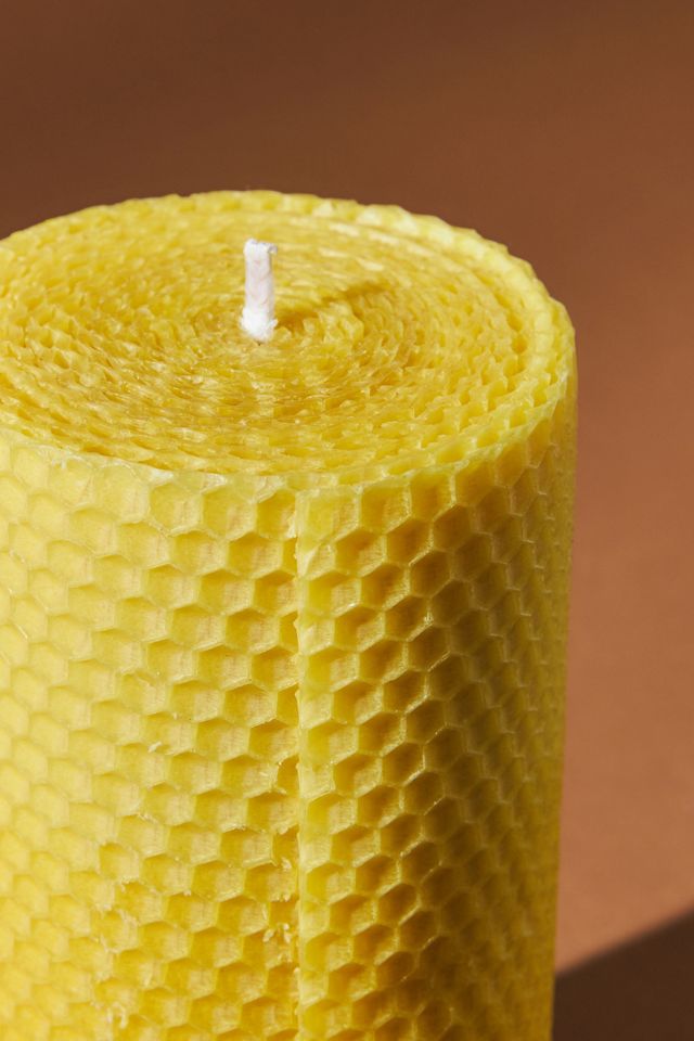 Rolled Beeswax Pillar Candle #2