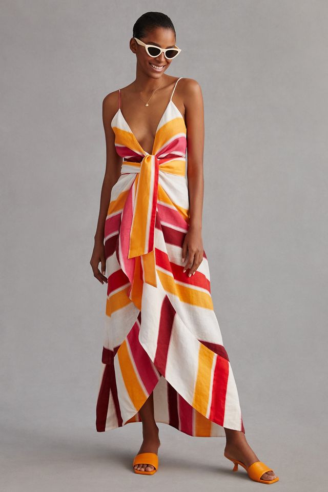 Juan de Dios Sophia Linen Midi Dress | Anthropologie