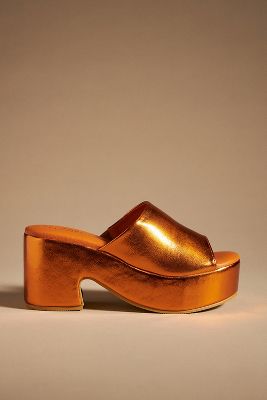 Matisse Terry Platform Sandals In Orange