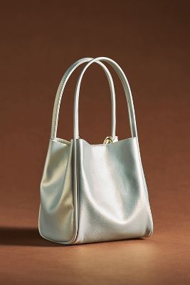 By Anthropologie The Mini Hollace Tote In Silver